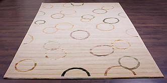 Сучасний вовняний килим із візерунком круга