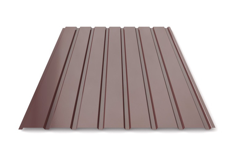 Профнактил для забору, колір: шоколад ПС-20, 0,30 мм; висота 2 метри ширина 1,16 м