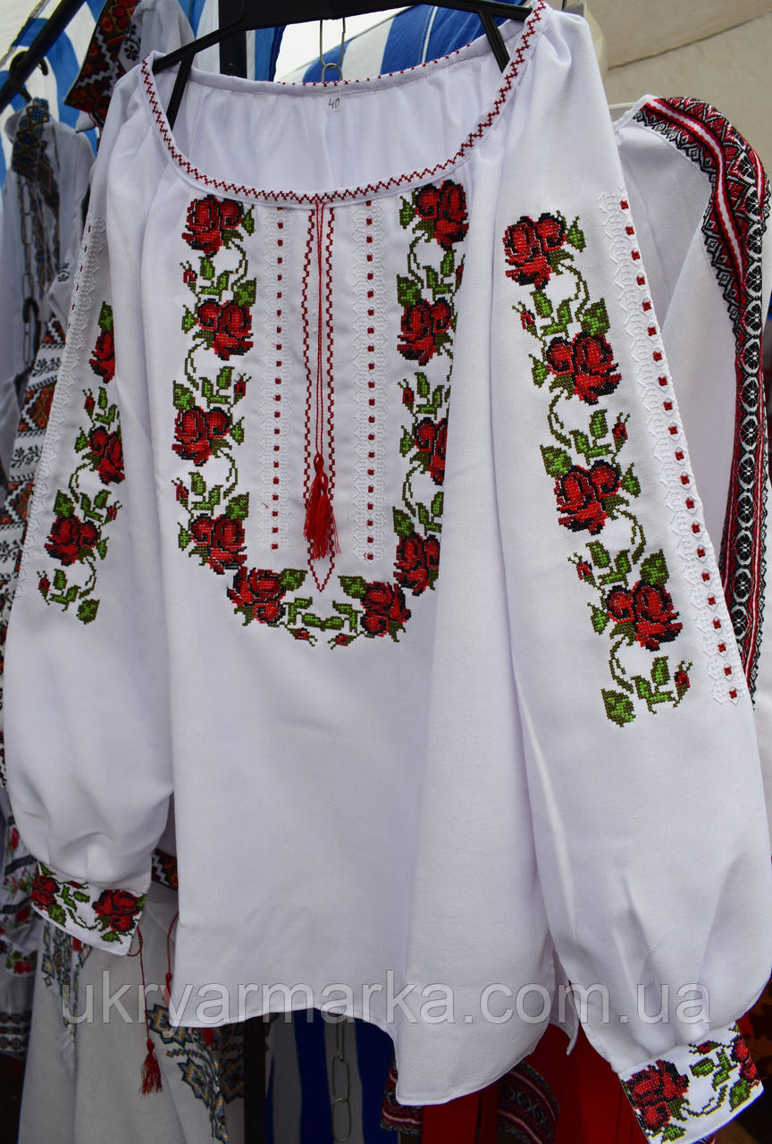 Вишита сорочка підліткова "Червона троянда"