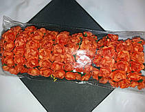 Декоративні паперові квіти помаранчевий-1 144 квітки, фото 5