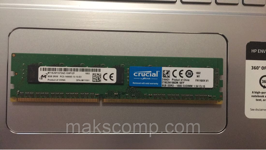 Crucial 8GB PC3-14900E DDR3-1866 1.5v (MT18JSF1G72AZ-1G9P1ZF)