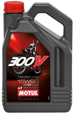 Масло моторне синтетика для мотоцикла Motul 300V 4T Factory Line Off Road 15W60, 4л