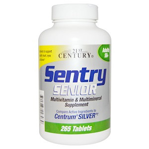 21st Century, Sentry Senior, мультивітамінна та мінеральна домішка, для дорослих 50+, 265 таблеток