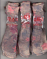 Носки женские капрон рулон, пучок с рисунком, 23-25 размер, бежевые, 02203