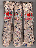 Носки женские капрон рулон, пучок с рисунком, 23-25 размер, бежевые, 02205