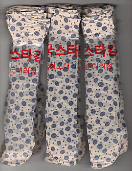 Шкарпетки жіночі капрон рулон, пучок з малюнком, 23-25 розмір, бежеві, 02210