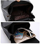 Рюкзак сумка (трансформер) міський жіночий з двома пряжками (блакитний), фото 8