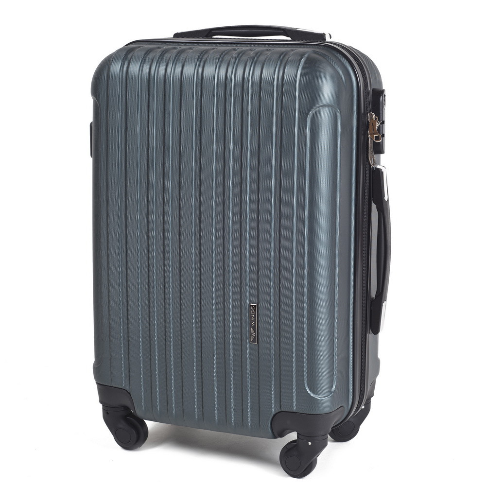 Міцний пластиковий чемодан малий 40 л темно-зелений WS1102-43