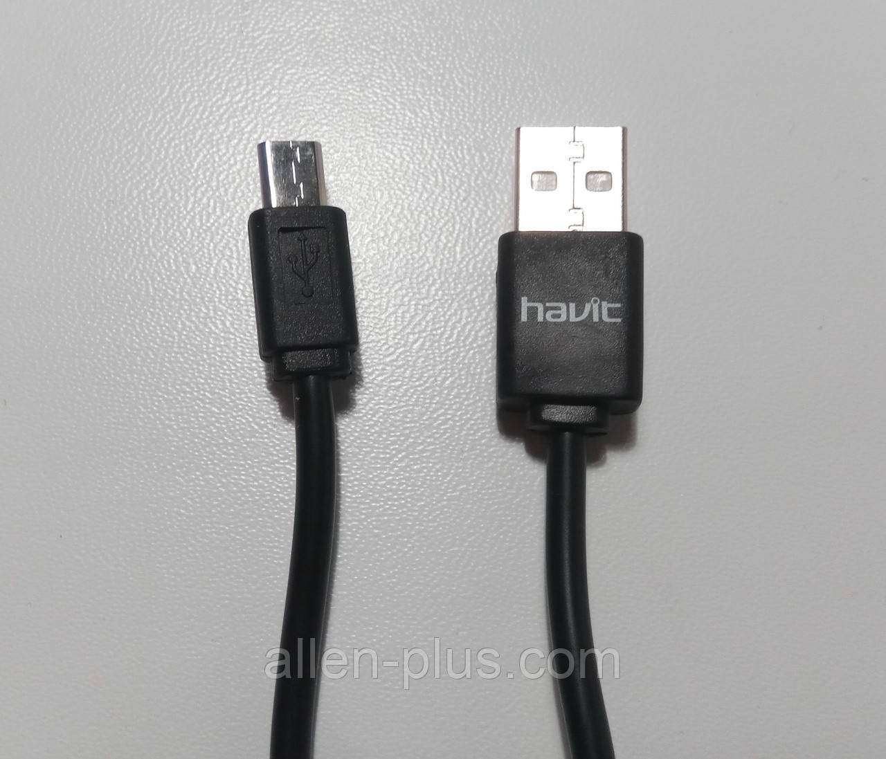 Кабель USB/microUSB (7 мм), для передачі даних смартфона (smart phone data cable) HV-CB8601, black