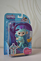 Fingerlings - Interactive Baby Monkey - Zoe (Turquoise with Purple Hair) By WowWee