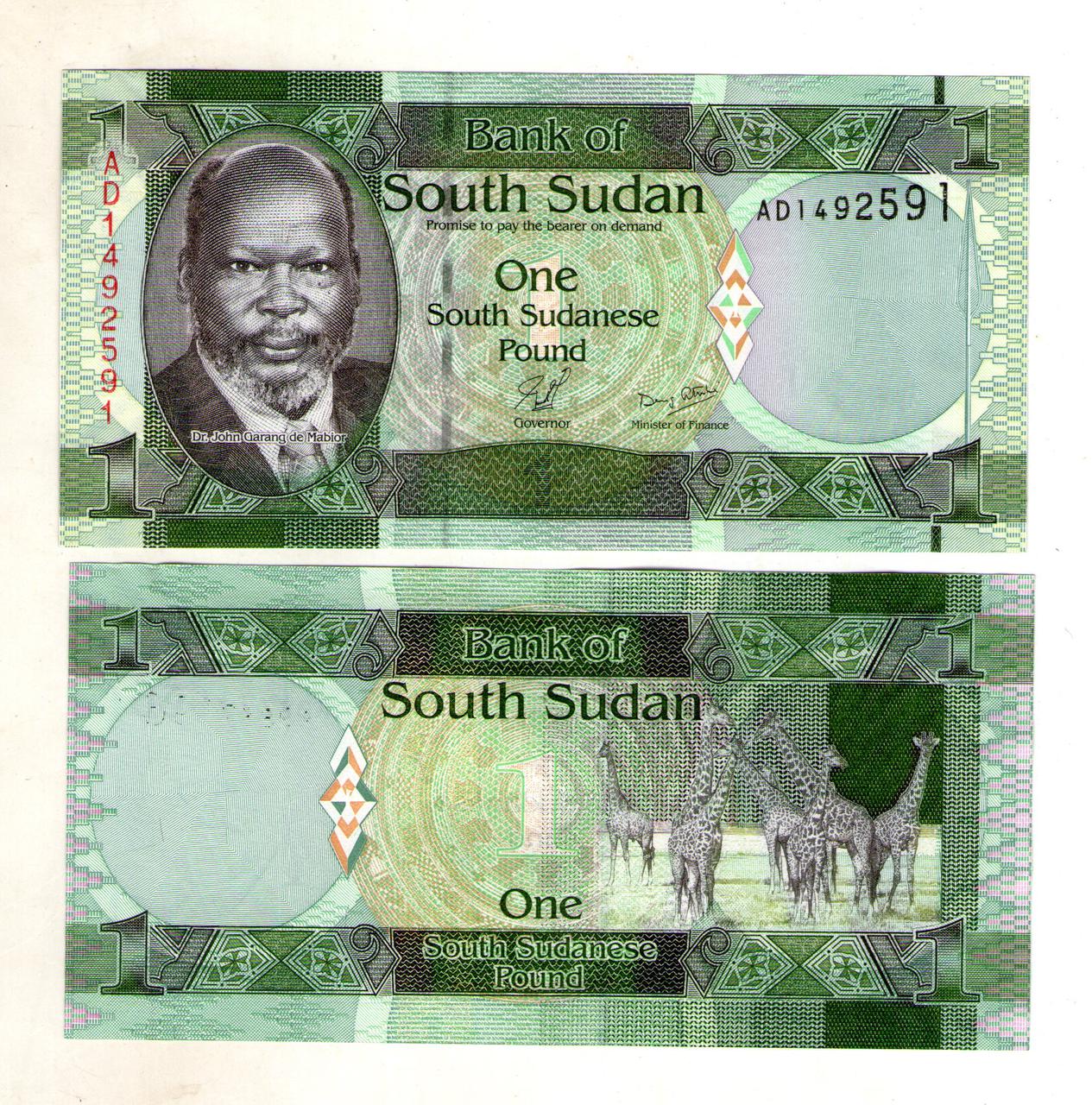 Південний Судан 1 фунт 2011 рік стан UNC No511, фото 1