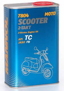 Олива для двотактних двигунів Mannol Scooter 2-Takt TC 1 л