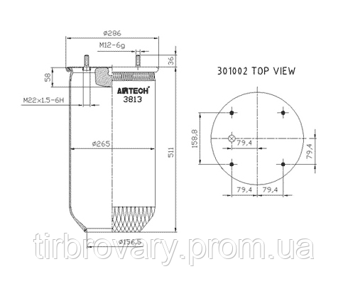 Купить Пневморессора 813mb без стакана DASTECH 4813m, цена — Prom.ua ...