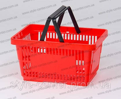 Корзина покупательская, 430х300х225 мм, красная, корзина для супермаркета, корзина для покупателя, пластиковая - фото 5 - id-p4548312