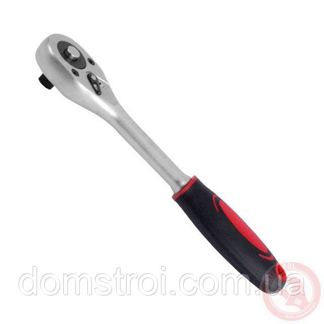 Ручка з храповим механізмом на 24 зуби 3/8'', Cr-v INTERTOOL HT-2105