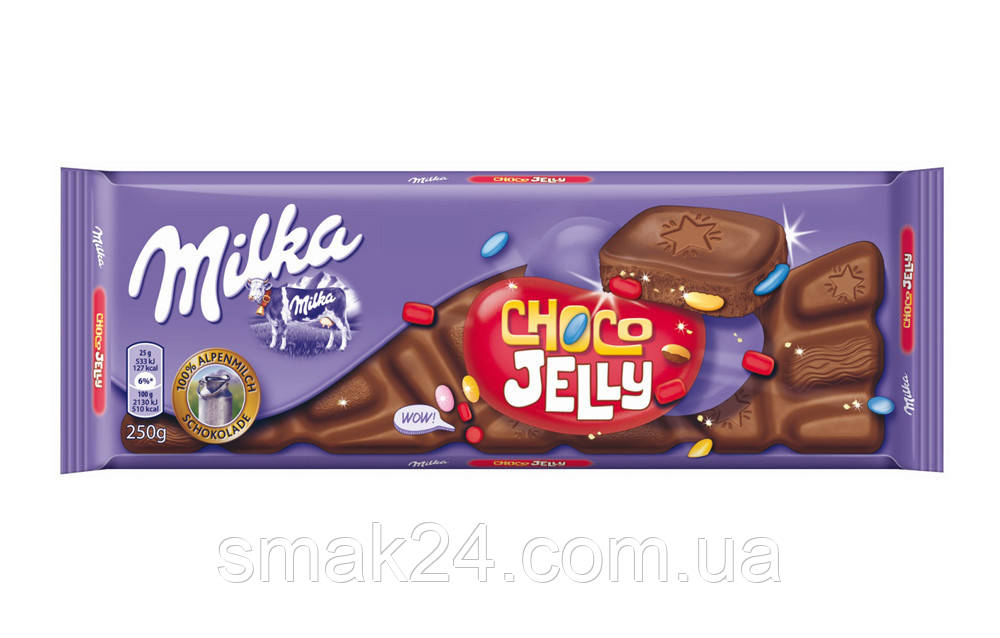 Шоколад Milka Choco Jelly (c драже, шипучками и мармеладками) Швейцария ...