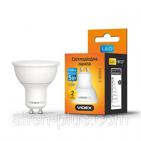 LED-лампа VIDEX MR16е 5W GU10 4100K 220 V (гарантія 2 роки)