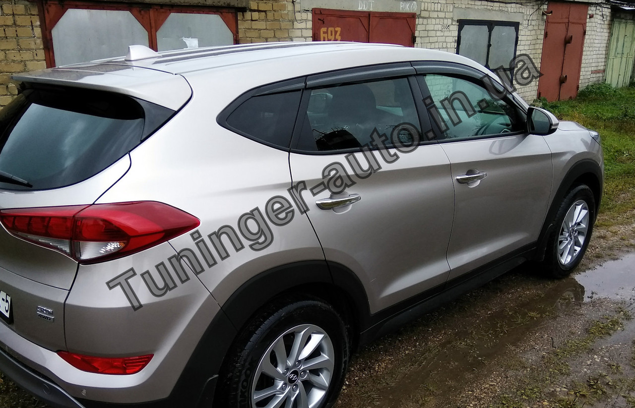 Вітровики, дефлектори вікон Hyundai Tucson 2016- (Autoclover/Корея)