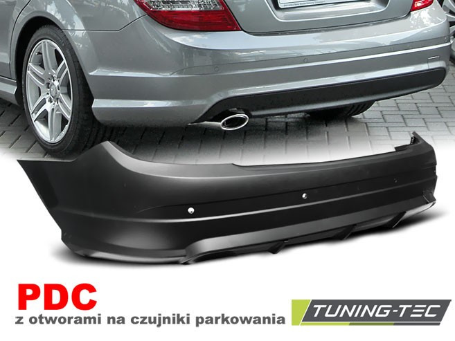 Задній бампер тюнінг обвіс Mercedes W204 в стилі C63 AMG