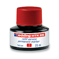 Чернила для маркеров Permanent Edding красные (e-MTK25/02)