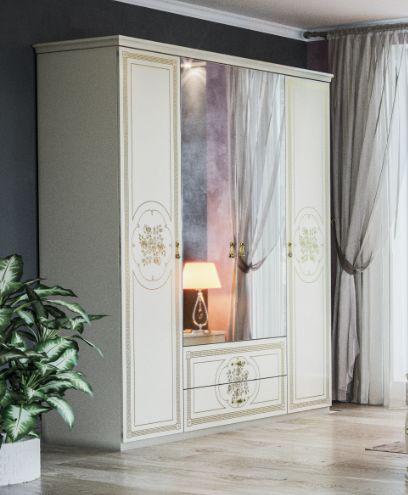 Модульна система для спальні «Жасмин» Світ Меблів Шафа 4Д, біла