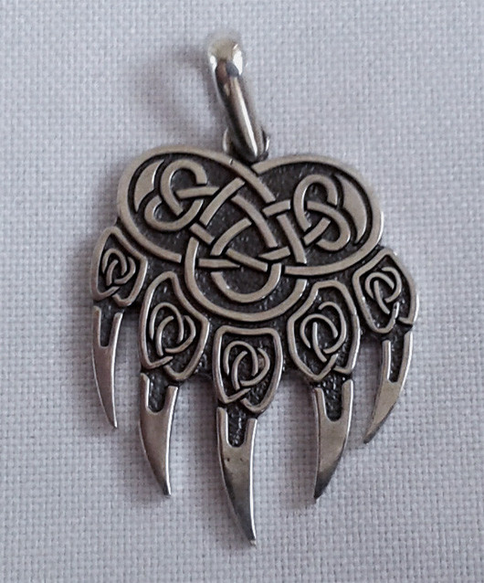 Печать Велеса (медвежья) с Чернением Славянский Оберег Из Серебра 925 ...