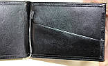 Затискач для грошей/шумка/портмоне/затискач для купюр із магнітною застібкою, з візитницею чорний, фото 3