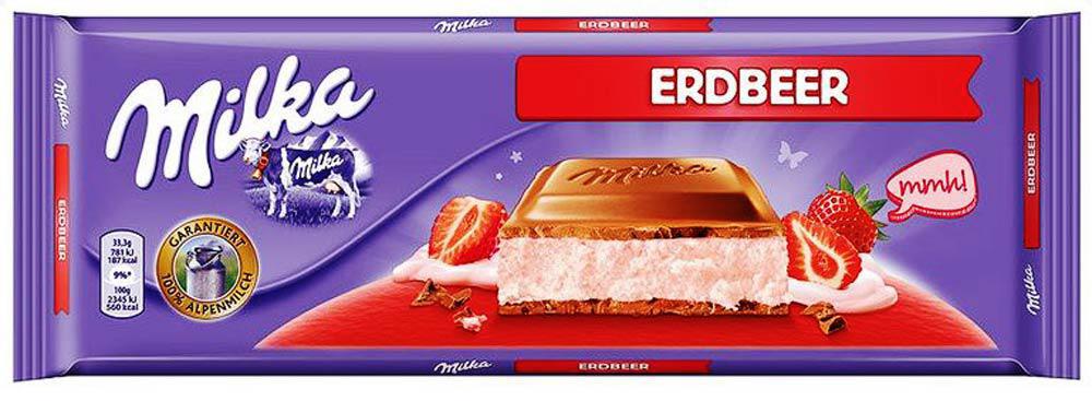 Шоколад Milka Strawberry (з полуничним йогуртом) Швейцарія 300г