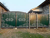 Кованые ворота с красивым узором