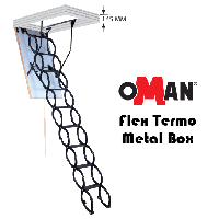 Чердачная лестница Flex Termo Metal Box 120x70 h290см металлическая ножничная Oman