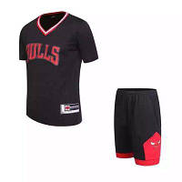 Черная баскетбольная форма Чикаго Буллз футболка шорты Chicago Bulls