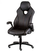 Ігрове крісло Lеadеr пластик механізм Anyfix артшкіра чорна (Special4You-ТМ), фото 2