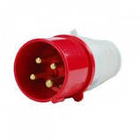 Силовий роз'єм 4Р 16А 014 вилка, фото 2