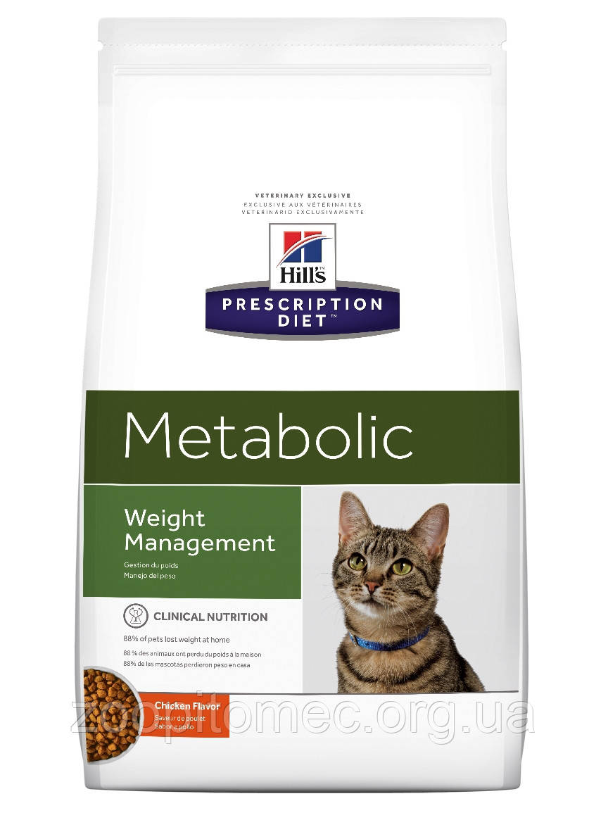 Лечебний корм для котів HILL'S (Хіллс) PD Feline Metabolic метаболик при зайвих вазі і ожиріння, 3 кг