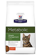 Лечебний корм для котів HILL'S (Хіллс) PD Feline Metabolic метаболик при зайвих вазі і ожиріння, 3 кг