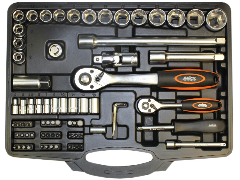 Набір інструменту 72 од. 1/4" 1/2" Miol 58-115