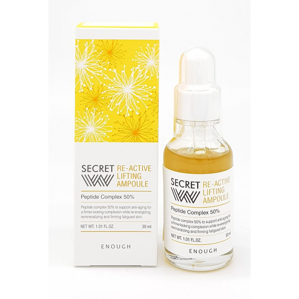 Enough Secret Re — active Lifting Ampoule 30 ml — Ліфтинг — ампула для обличчя з пептидами 30 мл