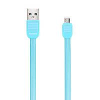 Кабель для зарядки USB to MicroUSB Remax Puff RC-045m 2,1A 1m Blue