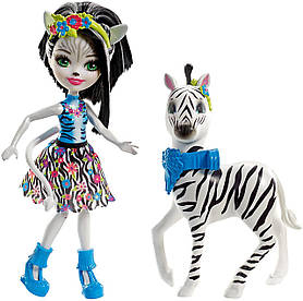 Лялька Зебра Зелена та Хуфіт Enchantimals Zelena Zebra Doll with Hoofette FKY75