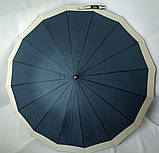 Зонт-трость напівавтомат Ziller ZL-402 ,16 спиць / Парасольку антиветер, фото 2