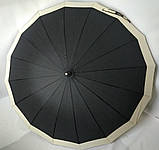 Зонт-трость напівавтомат Ziller ZL-402 ,16 спиць / Парасольку антиветер, фото 3