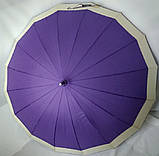 Зонт-трость напівавтомат Ziller ZL-402 ,16 спиць / Парасольку антиветер, фото 6