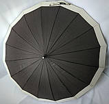 Зонт-трость напівавтомат Ziller ZL-402 ,16 спиць / Парасольку антиветер, фото 5
