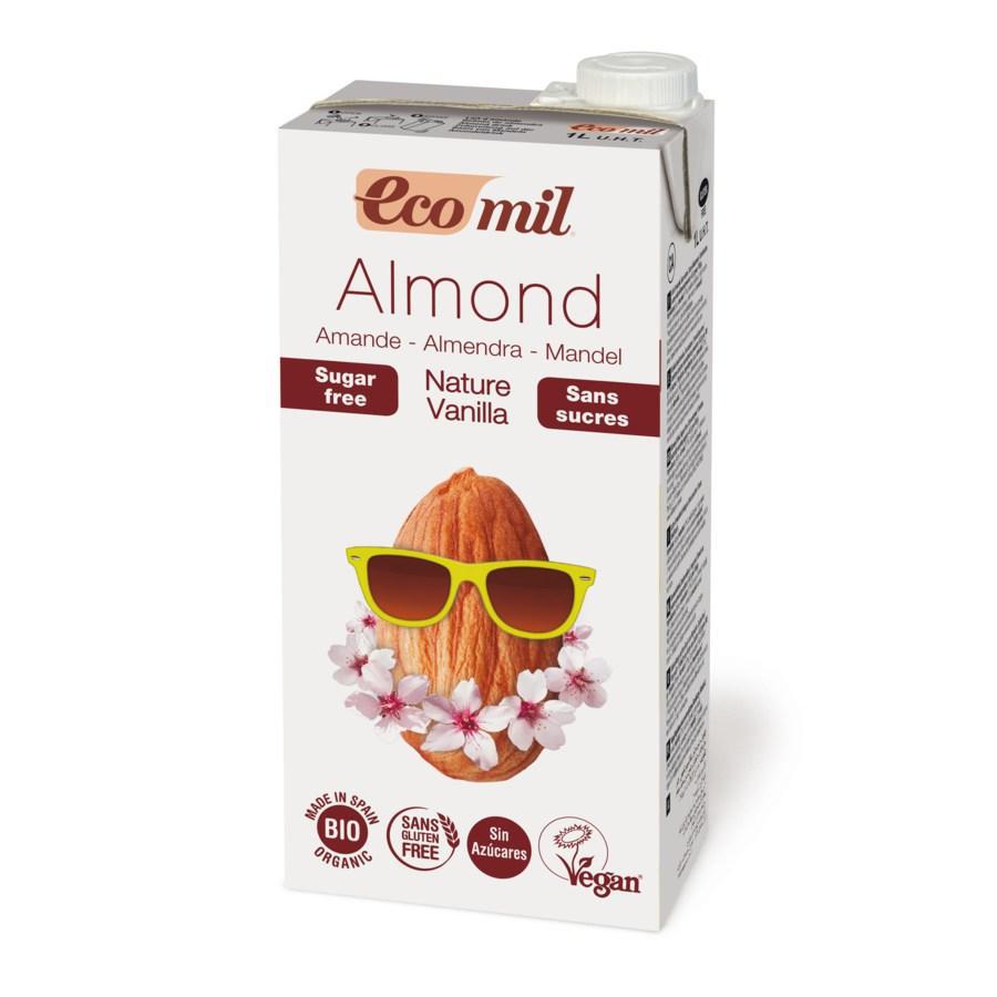 Молоко миндальное с ванилью без сахара, Ecomil