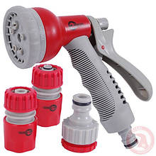 Пістолет-розпилювач для поливу 8-функціональний + Адаптер універсальний