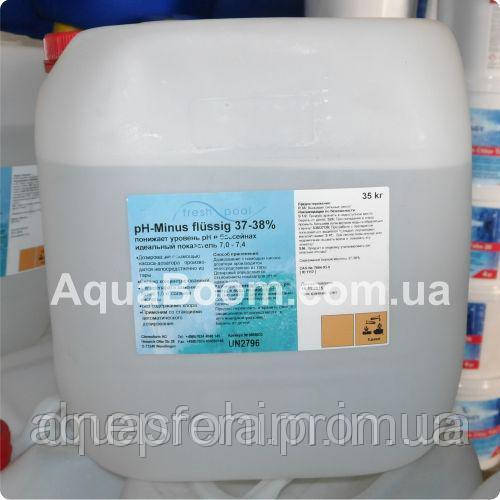 Засіб для зниження pH Fresh Pool pH- (28 кг) рідина, фото 1