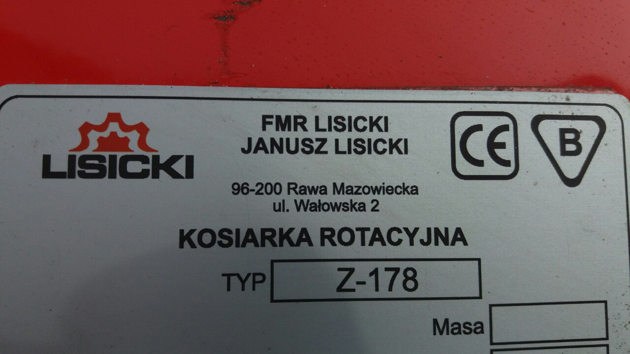 Косилка роторна Lisicki 1,35 м. Польща для мінітрактора - фото 7 - id-p682997949