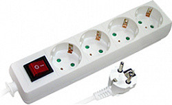 Подовжувач 4 гнізда 3м з заземленням з вимикачем з захистом E. NEXT e.es.4.3.z.s.b. (s042013)