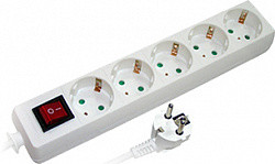 Подовжувач 5 гнізд 5м з заземленням з вимикачем з захистом E. NEXT e.es.5.5.z.s.b. (s042020)