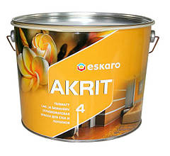 Eskaro Akrit 4 глубокоматовая фарба для стін і стель 9.5 л